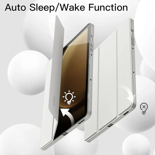 Funda Jetech Para Samsung Galaxy Tab S10 Lite / S10 Fe / ... Plateado Lisa