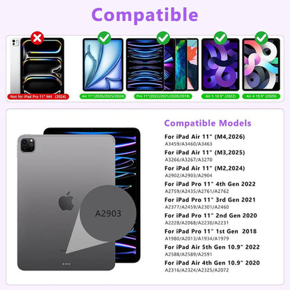 Funda Con Teclado Para iPad Air 11  Y Pro 11 M4 Lila
