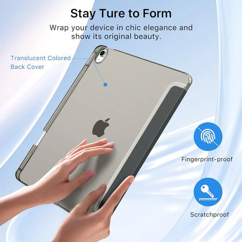 Funda Moko Para iPad Air Con Soporte Para Lápiz Gris