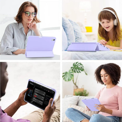 Funda Para iPad A16 Con Soporte Y Porta Lápiz Lila