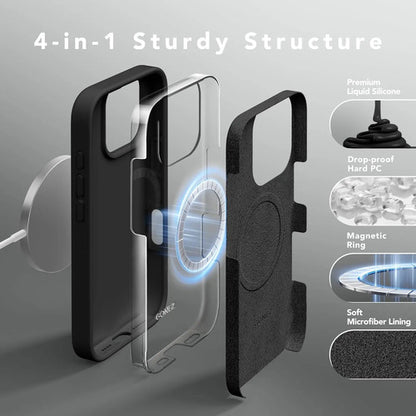Funda Magnética Para iPhone 16 Pro Max Negro