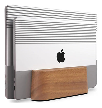 Soporte Vertical Ajustable Para Laptop De Madera Marrón Oscuro