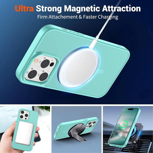 Funda Magnética Supfine Para iPhone 14 Pro Azul Lisa