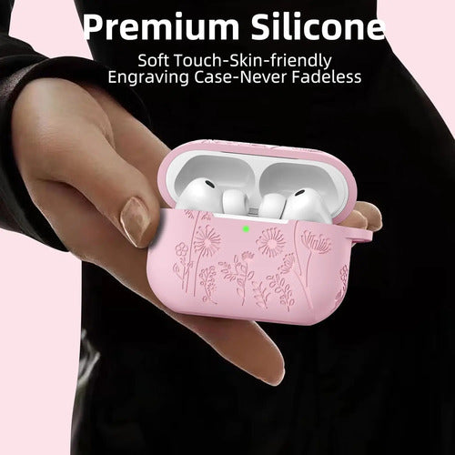 Funda Protectora De Silicona Para AirPods Pro 3 Rosa