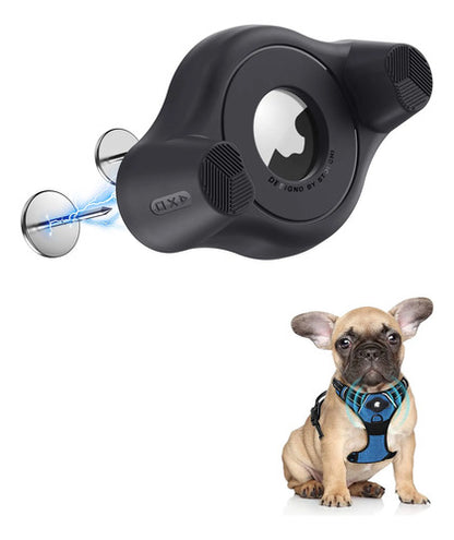 Soporte Airtag Para Collares De Perros Negro