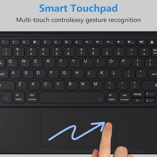 Funda Con Teclado Retroiluminado Para iPad Air Y Pro Negro