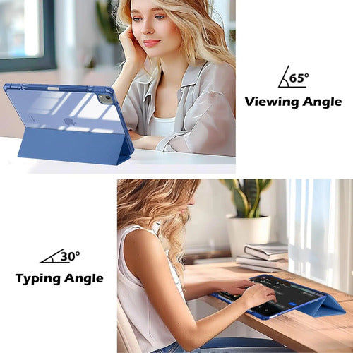 Funda Para iPad Air Con Soporte Para Lápiz Azul Marino