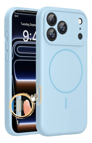 Funda Magnética Miracase Para iPhone 17 Pro Max Azul Acero