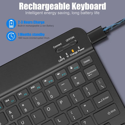 Teclado Bluetooth Inalambrico Para Tablets Negro