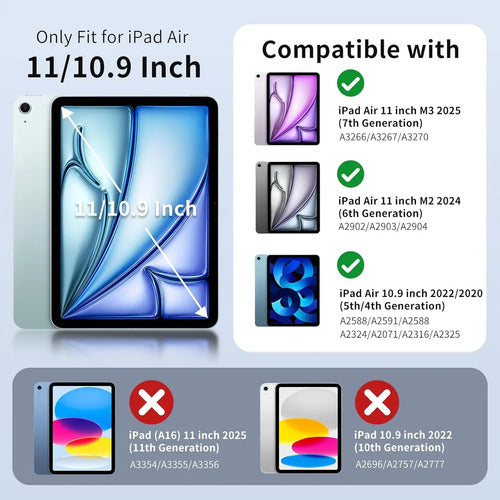 Funda Para iPad Air 11 (m3 2025 / M2 2024) Rosa Claro