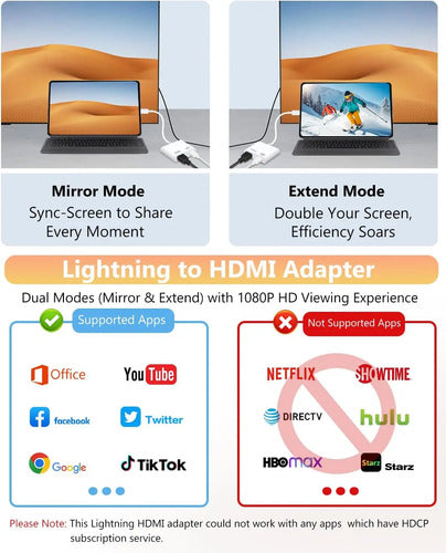 Adaptador Lightning A Hdmi Para iPhone