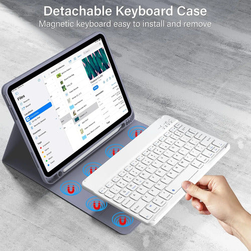Funda Con Teclado iPad De 10a/11a Gen. 11/10.9 PuLG, A16 Violeta