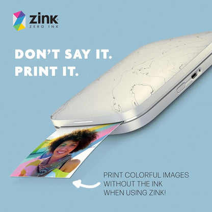 Papel Fotográfico Adhesivo Hp Sprocket Zink, (50 Hojas) Blanco