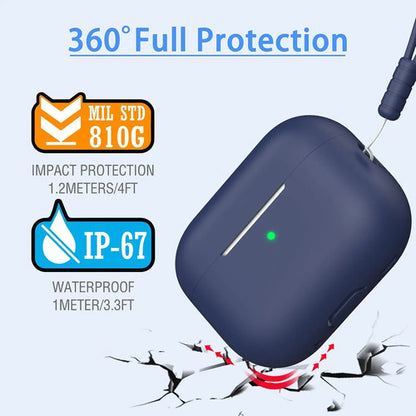 Estuche De Silicona Para AirPods Pro 2da Generación Azul Oscuro