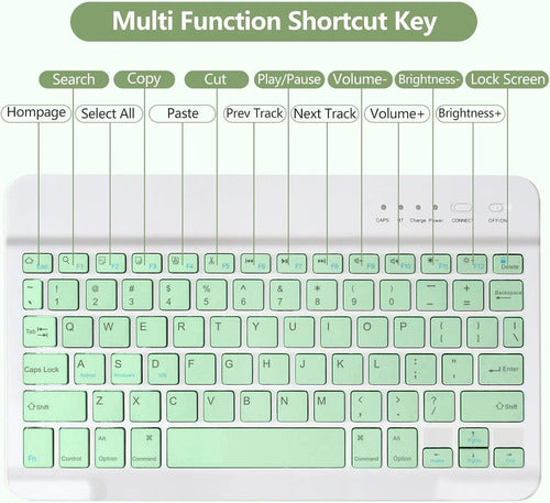 Funda Con Teclado Para iPad De 9a Generacion. Verde