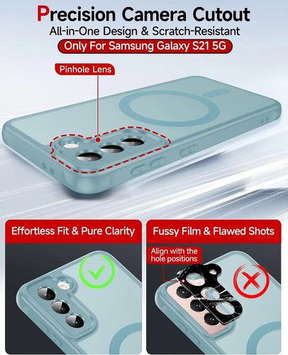 Funda Para Galaxy S21 Verde Claro Lisa