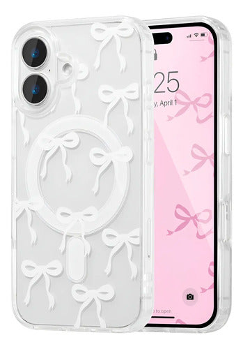 Funda Magnética Ueebai Para iPhone 16, Diseño De Lazo, Bl... Blanco