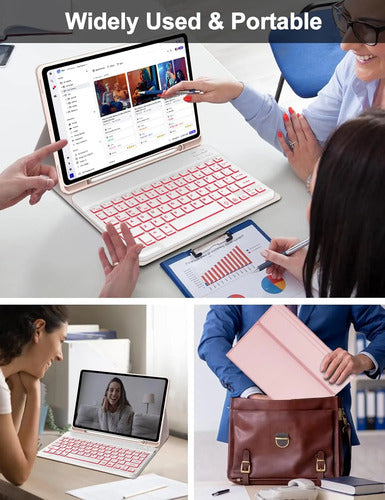 Funda Con Teclado Para Samsung Galaxy Tab S11 11' Rosa