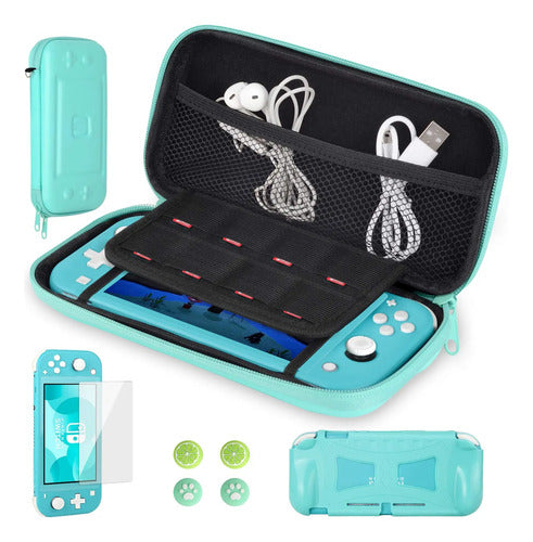 Pack De Protección Y Organización Para Nintendo Switch Verde