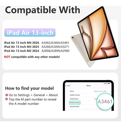 Funda Para iPad Air M4 13 Pulgadas Gris