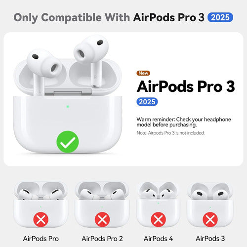 Funda De Silicona Para AirPods Pro 3 Con Kit Limpieza Azul Marino