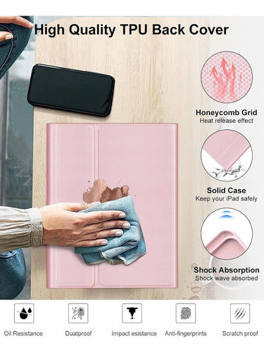 Funda Con Teclado Para Samsung Tab S11 Ultra Rosa