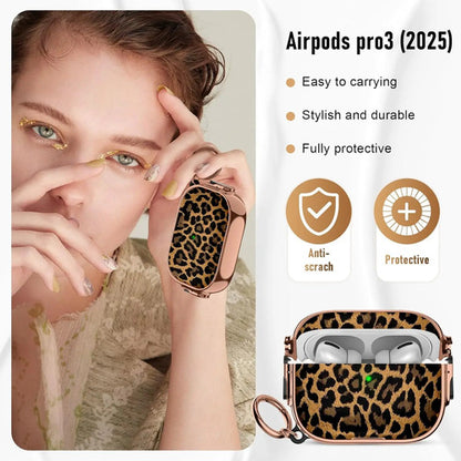 Estuche Para Apple AirPods Pro 3 (2025) Leopardo Dorado