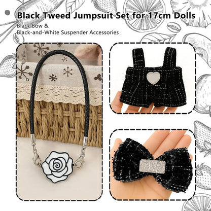 Ropa De Muñeca Elegante Para Labubu, Set De Mono Negro