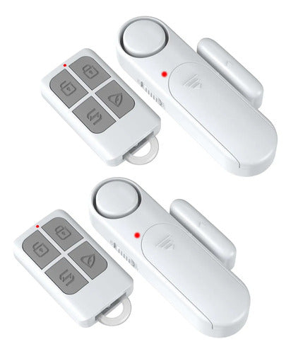 Alarma Inalámbrica Para Puerta/ventana Con Control Remoto Blanco