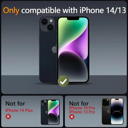 Funda Magnética Para iPhone 14/13 Con Protector Negro
