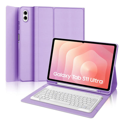 Funda Con Teclado Para Samsung Tab S11 Ultra Lila