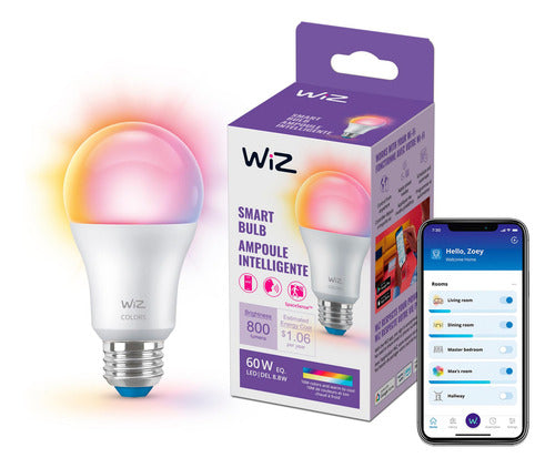 Bombilla Led Inteligente A19 Wi-fi Y Bluetooth Color De La Luz