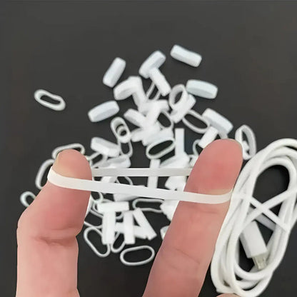 50 Pcs Bandas De Goma De Silicona Para Organizar Cable