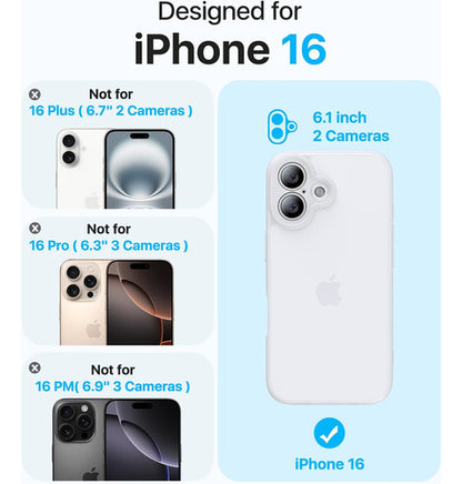 Funda Protectora Para iPhone 16, Antigolpes Blanco