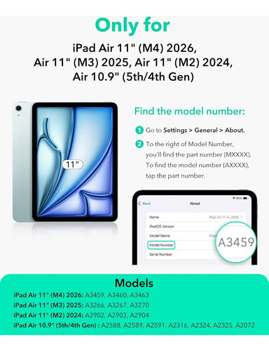 Funda Case Transparente Para iPad Air 11 Pulgadas Transparente