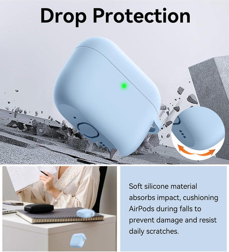 Funda Estuche Para AirPods Pro 3 2025 Azul