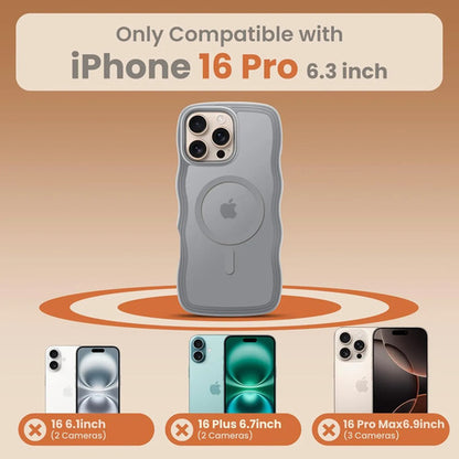 Funda Para iPhone 16 Pro Con Correa Gris Lisa