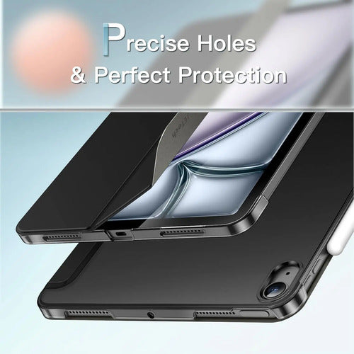 Funda Jetech 3076- Negra Para iPad Air 11  Con Soporte Negro