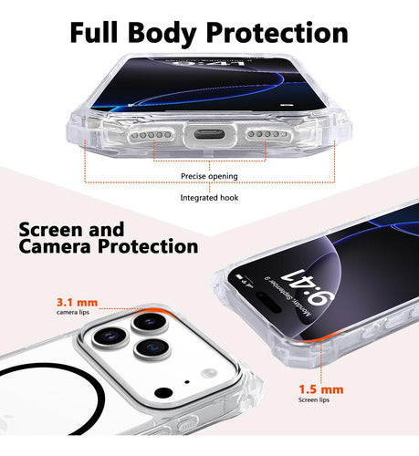 Funda Para iPhone 17 Pro Con Correa Ajustable Negro