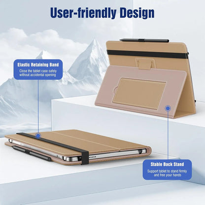 Funda Universal Para Tablet 10.1 Con Soporte Y Correa Terracota