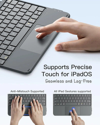 Funda Con Teclado Para iPad 11th/10th Gen, Air 11 Gris