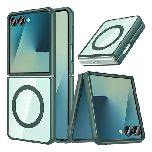 Funda Magnética Para Samsung Galaxy Z Flip 7 Verde Musgo
