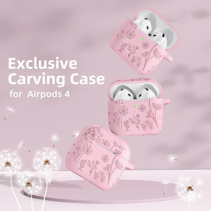 Funda Protectora De Silicona Para AirPods 4 Rosa
