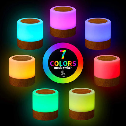Lampara De Noche Para Niños Set X2 Marrón Blanco