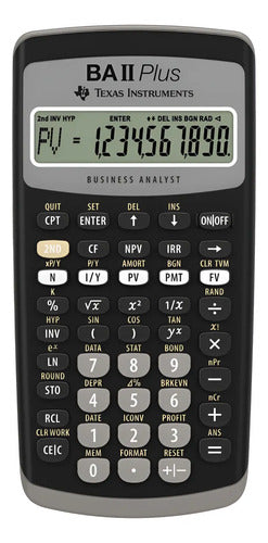Calculadora Financiera Texas Instruments Ba Ii Plus Negro