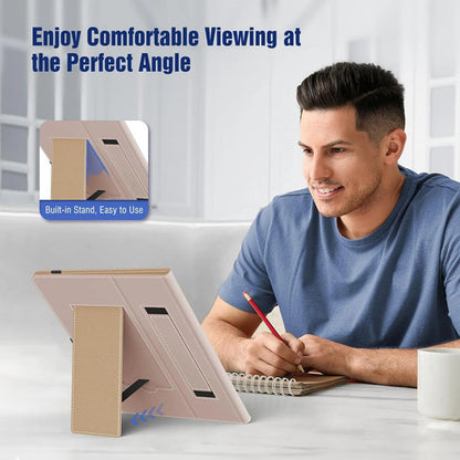 Funda Universal Para Tablet 10.1 Con Soporte Y Correa Terracota
