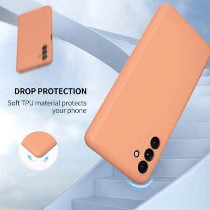 Funda Para Galaxy A13 5g, Silicona Líquida, Delgada, Suave Naranja
