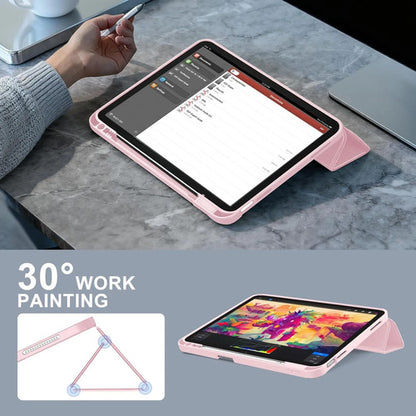Funda Para iPad A16 / 11 Generacion Con Soporte Para Lápiz Rosa