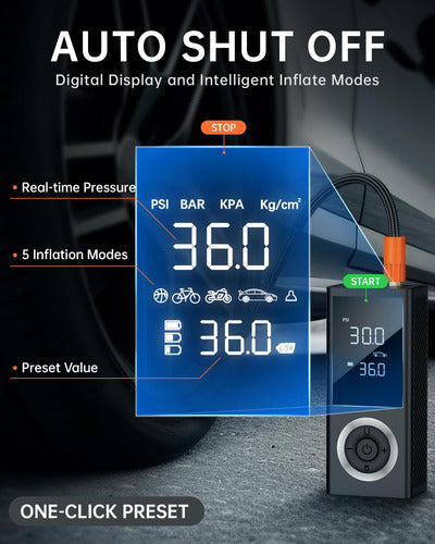 Inflador De Aire Inalámbrico De Alta Potencia 150 Psi