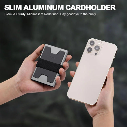 Cartera Semorid Minimalista Para Hombre Con Bloqueo Rfid Gris